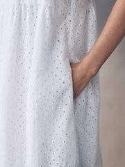 Emme Marella Nelson 100% Cotton White Dress - Image 5 of 5
