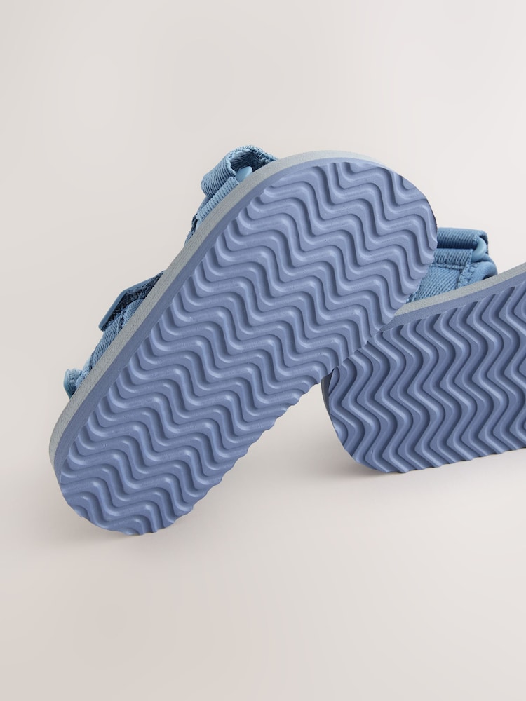 Blue Sea Print - Touch Fastening Adjustable Strap Tape Trekker Walking Sandals - Image 5 of 5