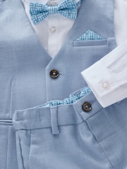 Голубой - Baker by Ted Baker Waistcoat Shirt And Trousers Set - Image 14 of 14
