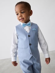 Голубой - Baker by Ted Baker Waistcoat Shirt And Trousers Set - Image 4 of 14