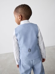 Голубой - Baker by Ted Baker Waistcoat Shirt And Trousers Set - Image 5 of 14