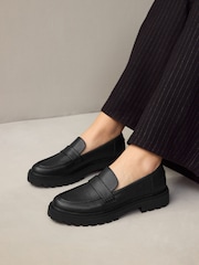 Black Extra Wide Fit Forever Comfort® Chunky Loafers - Image 3 of 8