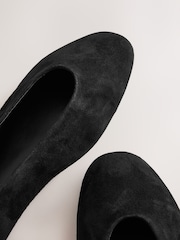 Black Suede Extra Wide Fit Forever Comfort® Leather Round Toe Ballerinas - Image 5 of 6