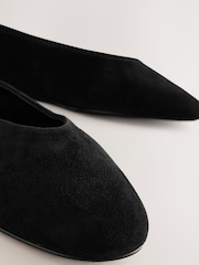 Schwarzes Wildleder - Forever Comfort® – Ballerinas aus Leder mit runder Zehenpartie - Bild 7 von 9