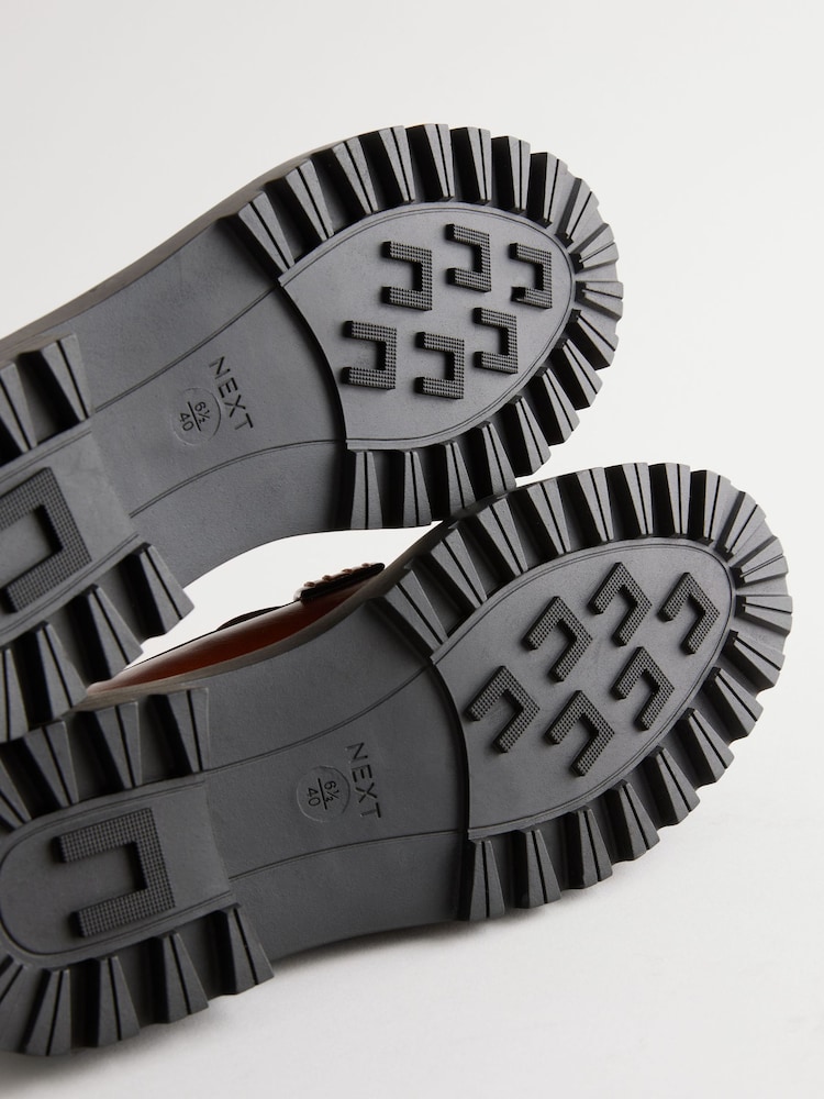 Tan Brown Extra Wide Fit Forever Comfort® Chunky Loafers - Image 8 of 8