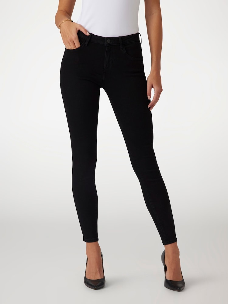 Guess Annette Mid Rise Skinny Fit Black Jeans - Image 1 of 5