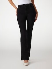 Guess High Rise Patterned Flare Leg 100% Cotton Black Jeans - Image 1 of 5
