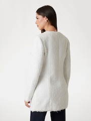 Guess Noelie Tweed 100% Cotton White Jacket - Image 3 of 5