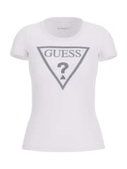 Guess Triangle Logo Short Sleeve 100% Cotton T-Shirt - Imagen 6 de 7