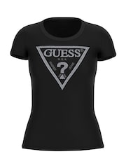 Guess Triangle Logo Short Sleeve 100% Cotton T-Shirt - Image 5 of 6
