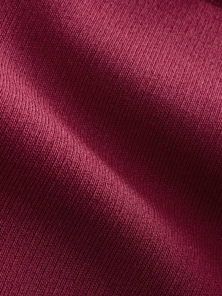 Red Smart Button Up Collared Knit Jacket - Image 8 of 8