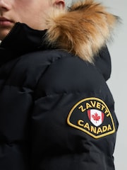 أسود حبري - سترة باركا منفوخة Oshawa 3.0 للأطفال الصغار من Zavetti Canada - صورة 5 من 6