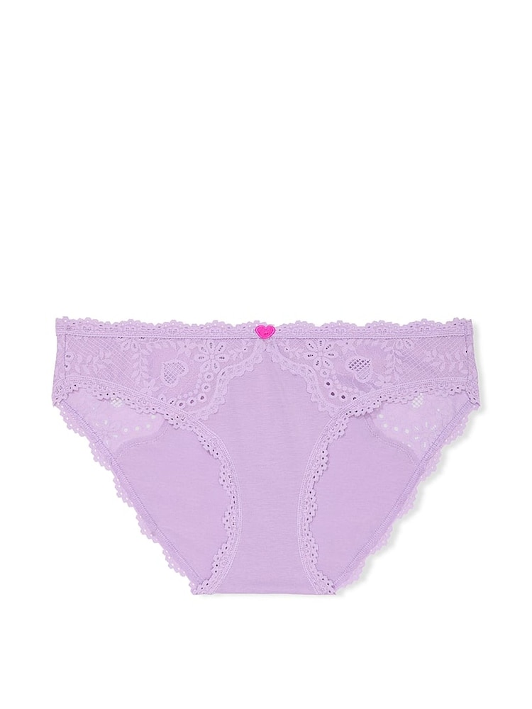 Victoria's Secret Charmed Violet Purple Bikini Heart Knickers - Image 3 of 3