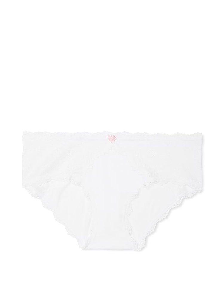 Victoria's Secret White Hipster Heart Knickers - Image 1 of 1