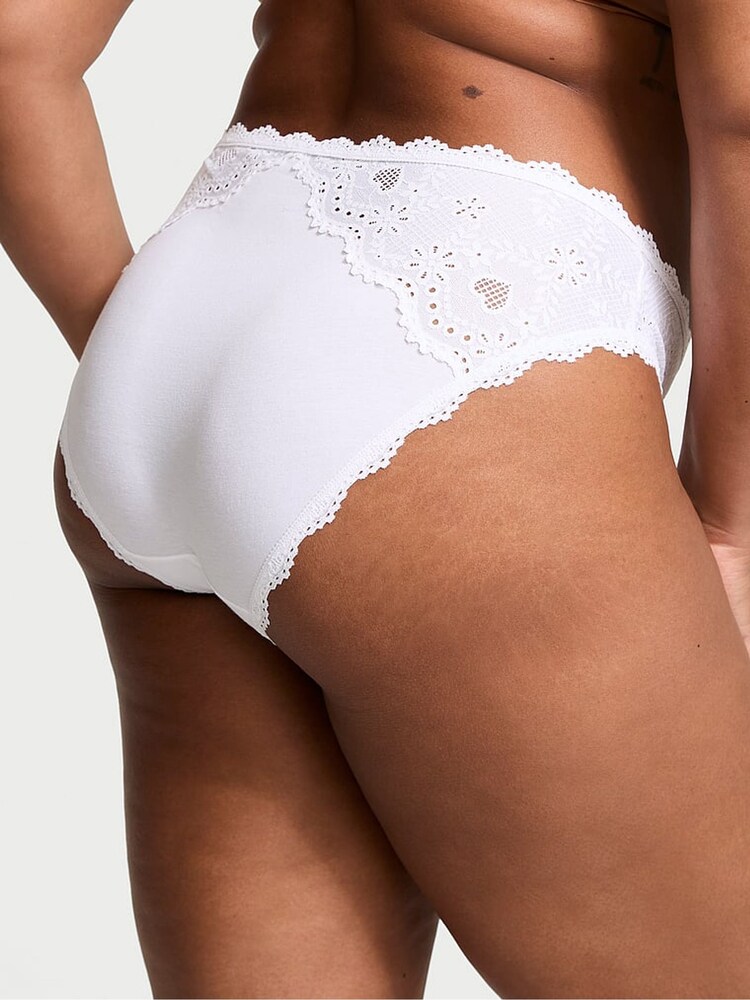 Victoria's Secret White Bikini Heart Knickers - Image 2 of 3