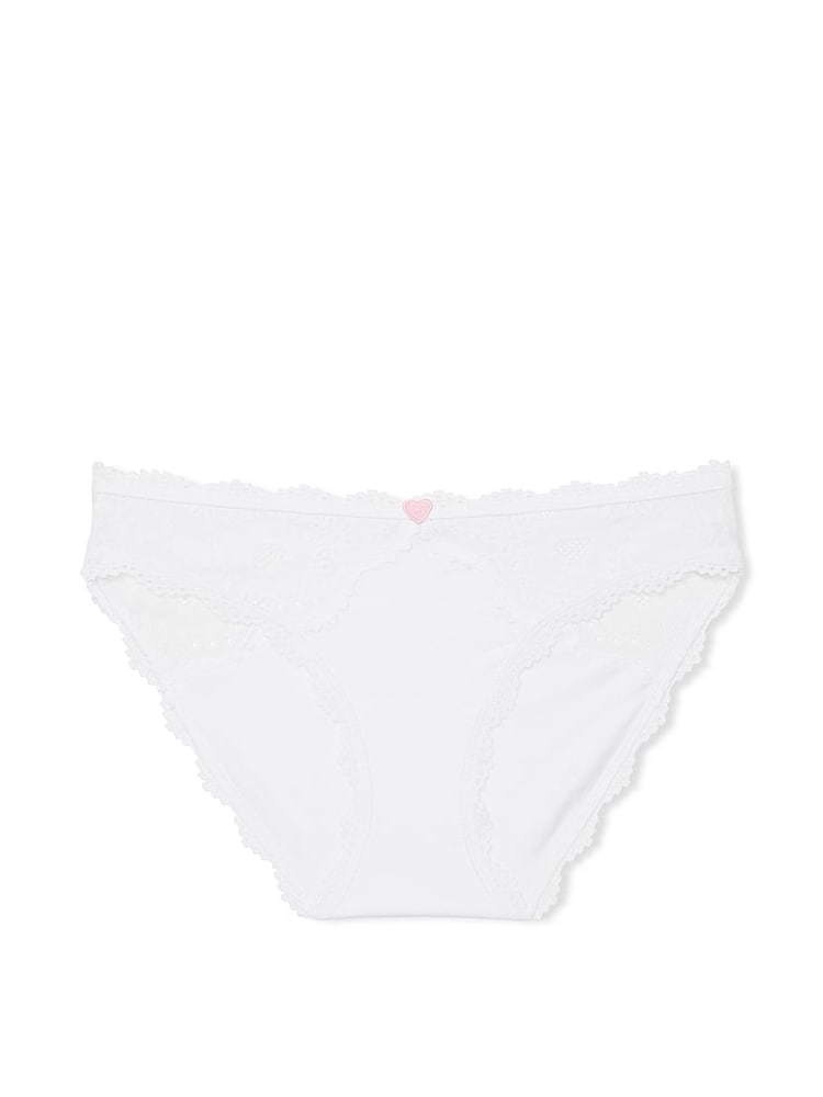 Victoria's Secret White Bikini Heart Knickers - Image 3 of 3