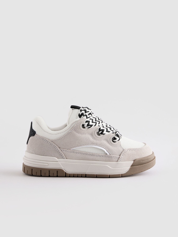 Blanco - Zapatillas de skate gruesas con cordones - Imagen 2 de 5 Blanco - Zapatillas de skate gruesas con cordones - Imagen 2 de 5