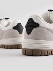 White Standard Fit (F) Chunky Lace Skate Trainers - Image 4 of 5
