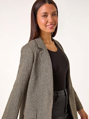 Roman Natural Longline Textured Jersey Blazer - Image 1 of 5
