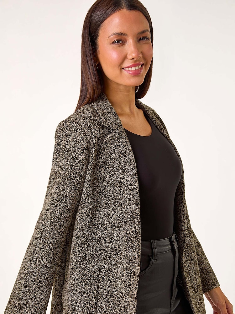 Roman Natural Longline Textured Jersey Blazer - Image 1 of 5