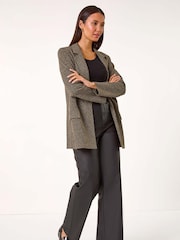 Roman Natural Longline Textured Jersey Blazer - Image 2 of 5