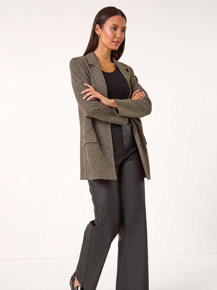 Roman Natural Longline Textured Jersey Blazer - Image 2 of 5