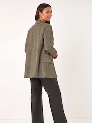 Roman Natural Longline Textured Jersey Blazer - Image 3 of 5