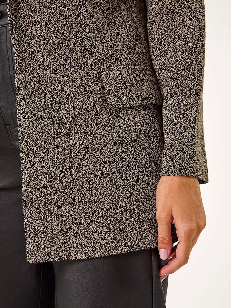 Roman Natural Longline Textured Jersey Blazer - Image 5 of 5