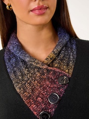 Roman Red Colour Block Overlap V-Neck Jumper - Image 5 of 5