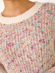 Roman Black Contrast Fluffy Knit Jumper - Image 5 of 5