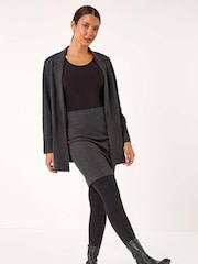 Roman Grey Smart Textured Stretch Skirt - Image 1 of 5