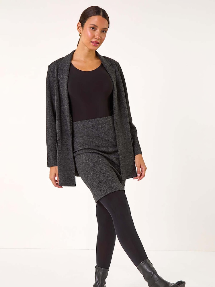 Roman Grey Smart Textured Stretch Skirt - Image 1 of 5