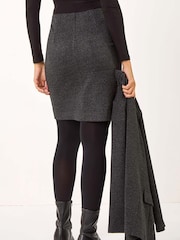 Roman Grey Smart Textured Stretch Skirt - Image 3 of 5