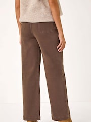 Roman Brown Cotton Blend Wide Leg Stretch Jeans - Image 3 of 5
