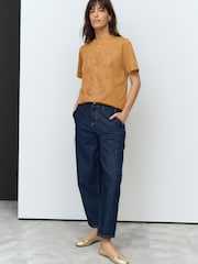Ochre Yellow Heavyweight Short Sleeve Crew Neck T-Shirt - Image 2 of 7