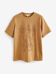 Ochre Yellow Heavyweight Short Sleeve Crew Neck T-Shirt - Image 5 of 7