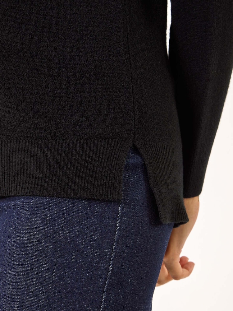 Roman Black Plain Soft Crew Neck Jumper - Image 5 of 5
