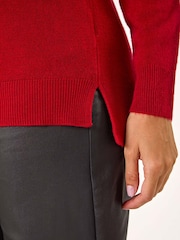 Roman Red Plain Soft Crew Neck Jumper - Image 5 of 5