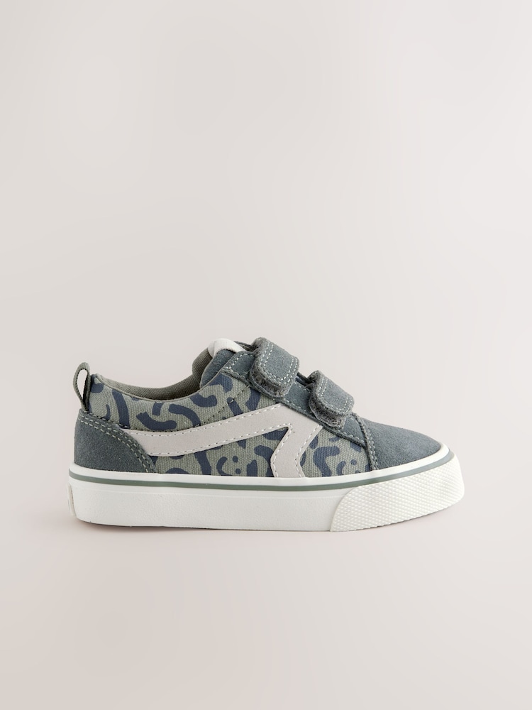 Khaki Green Standard Fit (F) Touch Fastening Skate Trainers - Image 4 of 8