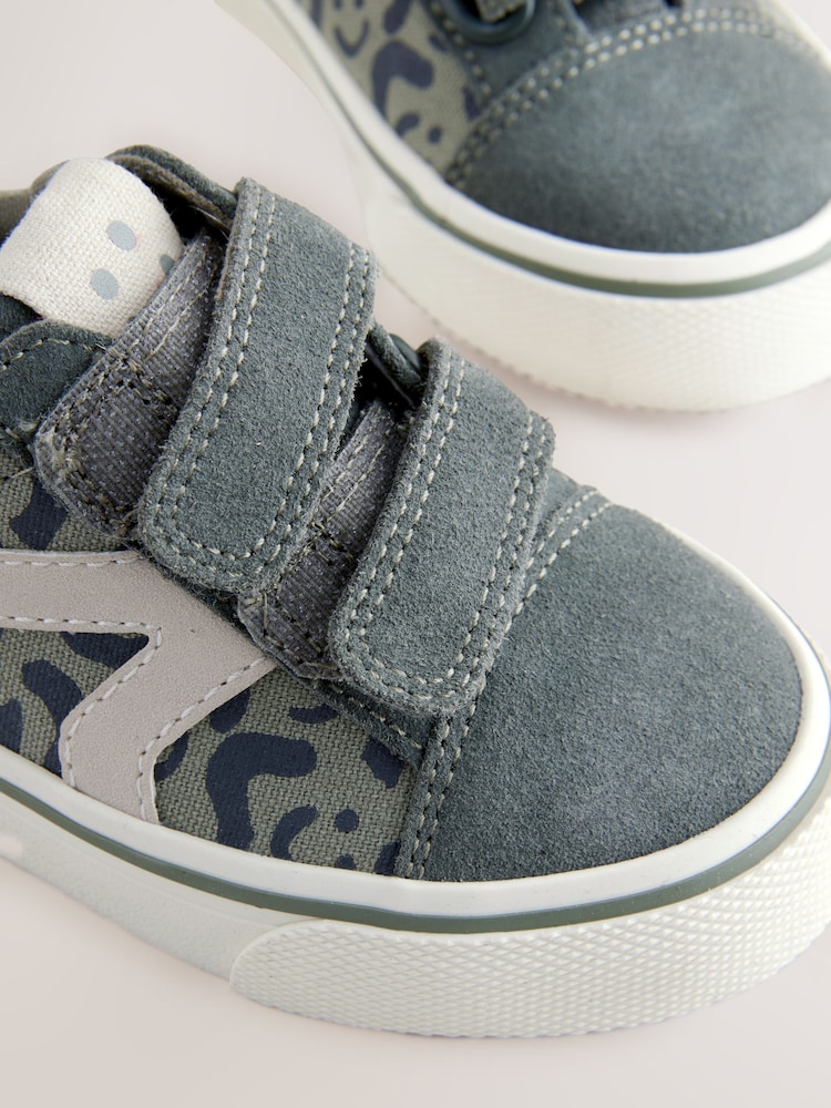 Khaki Green Standard Fit (F) Touch Fastening Skate Trainers - Image 5 of 8