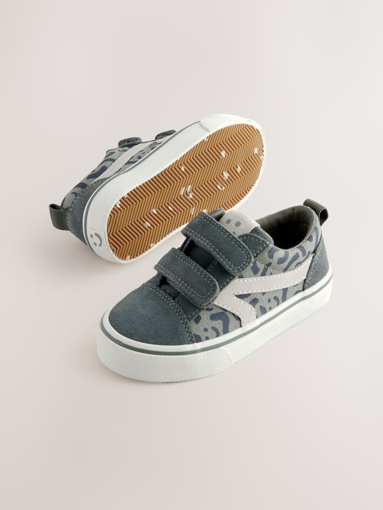Khaki Green Standard Fit (F) Touch Fastening Skate Trainers - Image 7 of 8