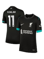 Nike Green Kids Liverpool Away Stadium  M.Salah 11 Football Shirt 2024-25 - Image 1 of 3