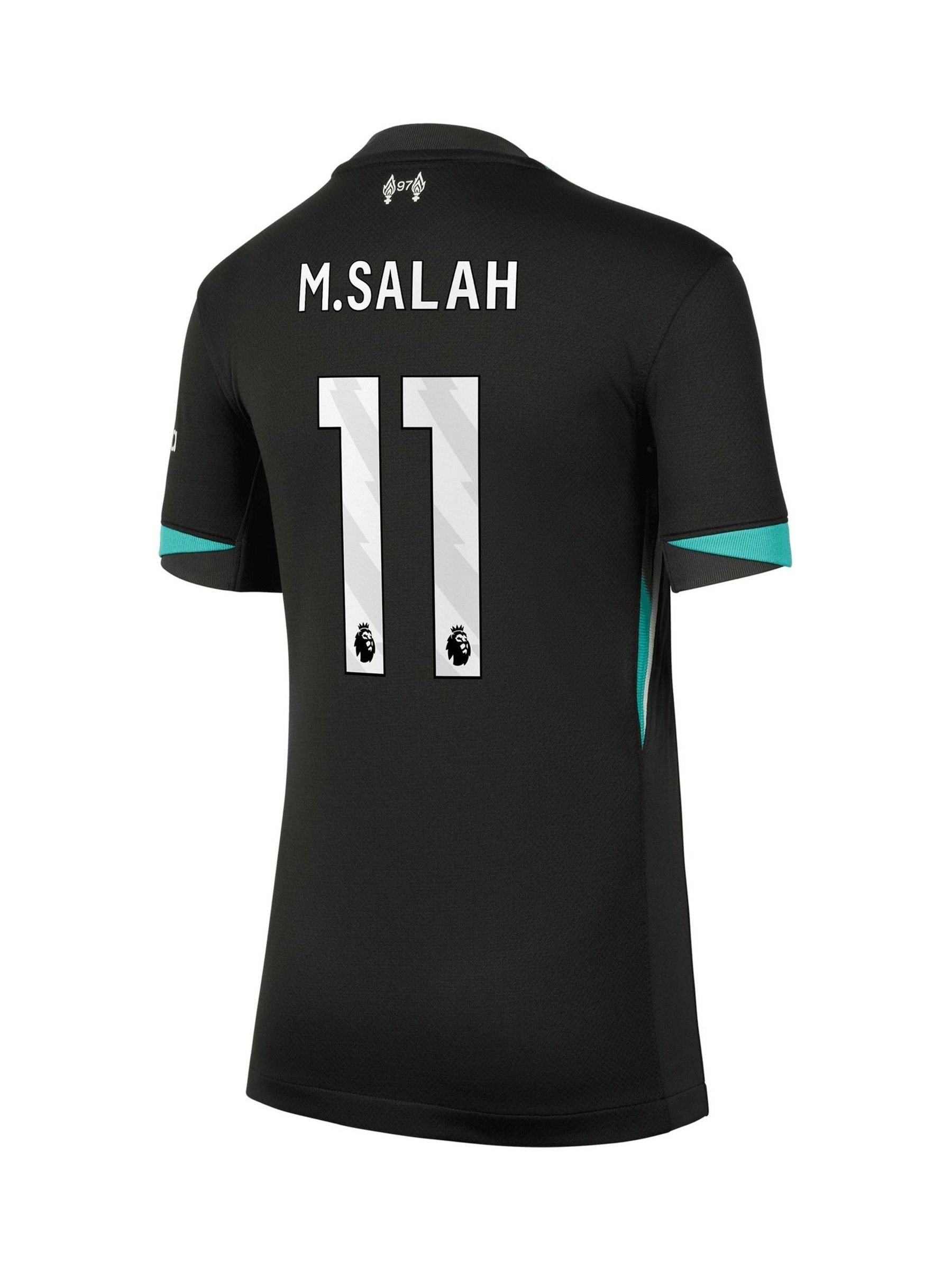 Buy Nike Green Kids Liverpool Away Stadium M.Salah 11 Football Shirt 2024 25 from the Next UK online shop