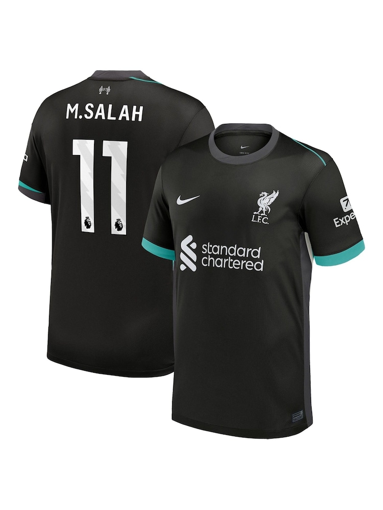 Nike Green Liverpool Away Stadium M.Salah 11 Football Shirt 2024-25 - Image 1 of 3