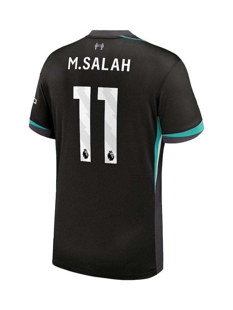 Nike Green Liverpool Away Stadium M.Salah 11 Football Shirt 2024-25 - Image 3 of 3