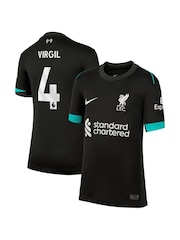 Nike Green Kids Liverpool Away Stadium Virgil 4 Football Shirt 2024-25 - Image 1 of 3