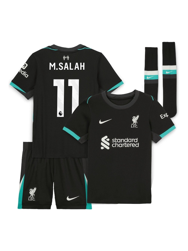 Nike Little Kids Liverpool Away Stadium M.Salah 11 Mini Kit 2024-25 - Image 1 of 3