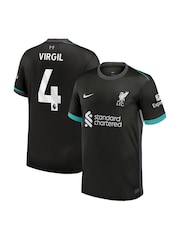 Nike Green Liverpool Away Stadium Virgil 4 Football Shirt 2024-25 - Image 1 of 3
