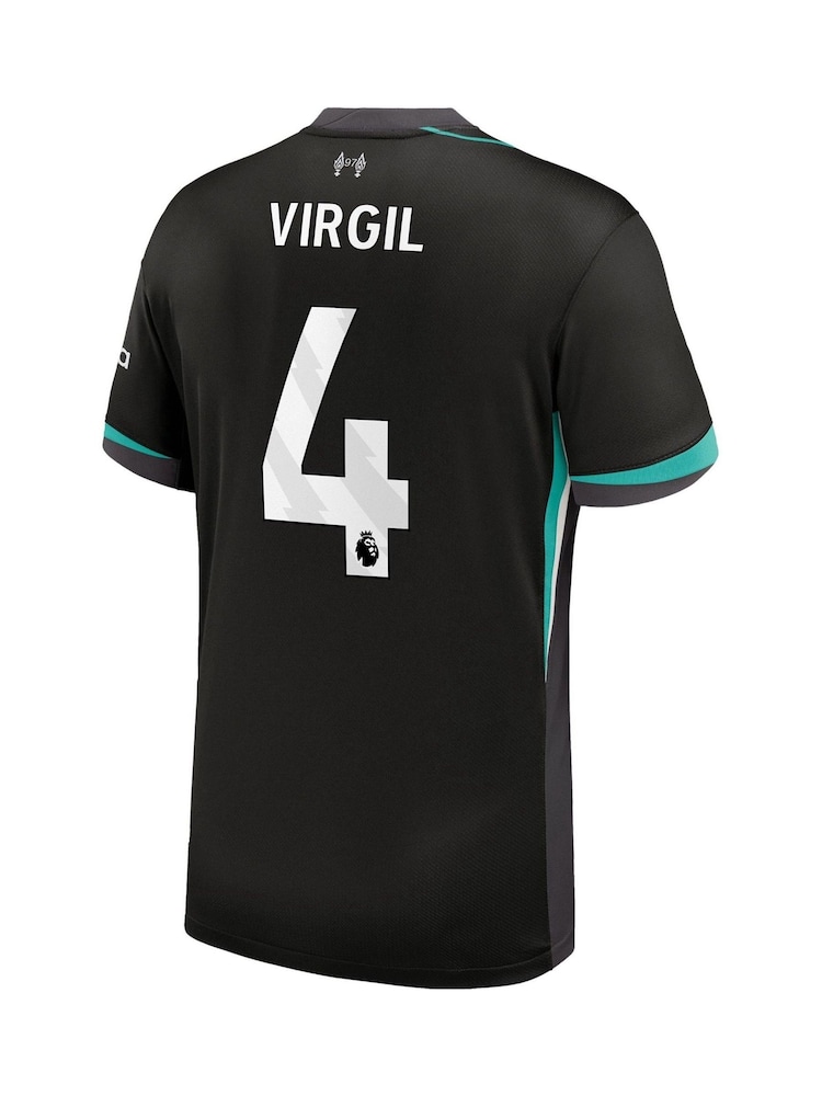 Nike Green Liverpool Away Stadium Virgil 4 Football Shirt 2024-25 - Image 3 of 3