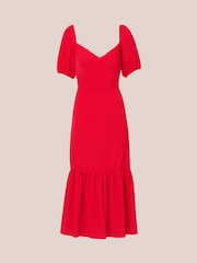 Adrianna Papell Puff Sleeve Midi Dress - Image 6 of 7